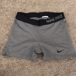 Gray Nike Pro shorts size M
